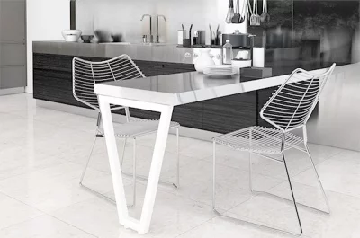 Опора для стола V-образная Лиссабон-Т l.550, h.720, отделка белый бархат (матовый)