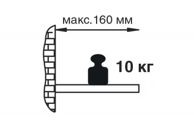 Менсолодержатель "Журавлик", отделка алюминий, комплект 2 штуки