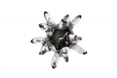 Ручка-кнопка из стекла, отделка чёрная