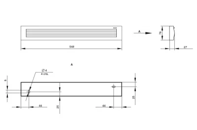 Светильник люминесцентный 13W/220-240V, 2700K, отделка белый