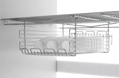 Дополнительная подвесная сетка для продуктов, отделка хром