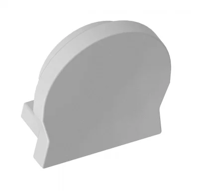 GTV: Заглушка для профиля GLAX MINI полукруглая - цвет серебристый (цена за 10шт.) PA-ZASGLAXMNKO-00