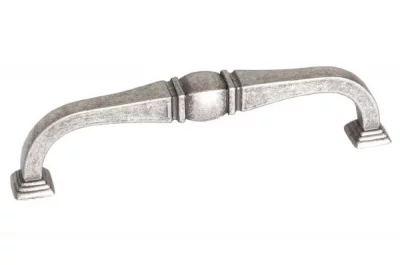 Ручка-скоба 128мм, отделка серебро старое