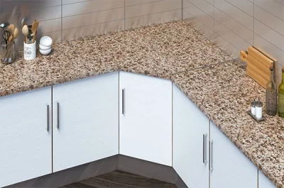 Столешница для угловых решений 900х900х38,8 Гранит бежевый глянец