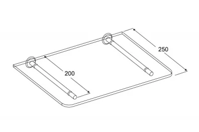 Менсолодержатель One 20, отделка хром глянец, комплект 2 штуки