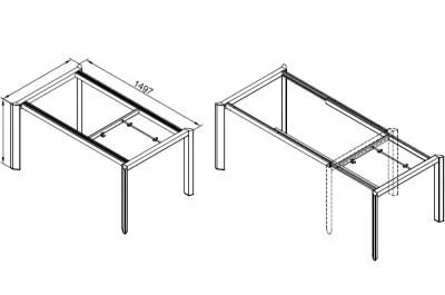 Подстолье Capotavola 1500x900+500, отделка бронза шлифованная Подстолье Capotavola 1500x900+500, отделка бронза шлифованная