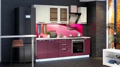 Кухонный гарнитур длиной - 240 см (со шкафом НБ)