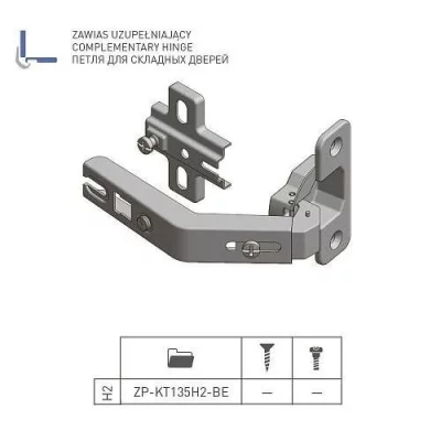 GTV: Петля GTV 135° + Планка Н=2 без евро шурупа ZP-KT135H2BE