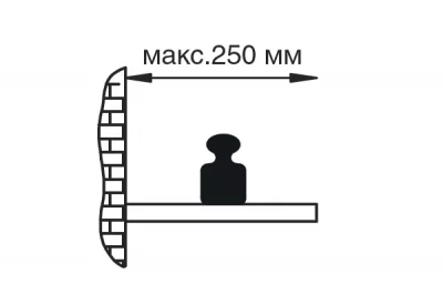 Менсолодержатель One 20, отделка хром глянец, комплект 2 штуки