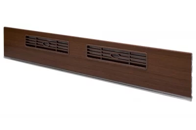 73 Решётка вентиляционная для цоколя ПВХ H.100, L=600, орех морёный