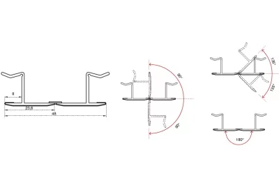 A15 Угол универсальный Н.120 для цоколя ПВХ, зеркальный