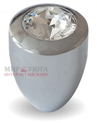 Ручка-кнопка D15мм хром с кристаллами Сваровски: 2049K.10