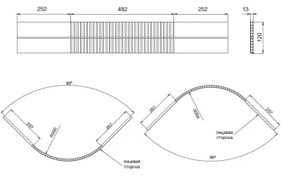 0419 Закругление универсальное для цоколя ПВХ Н.120, белый