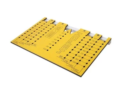 Шаблон для разметки отверстий под мебельные ручки-кнопки и ручки-скобы (96,128,160,192мм ), МШ-22 Шаблон для разметки отверстий под мебельные ручки-кнопки и ручки-скобы (96,128,160,192мм ), МШ-22