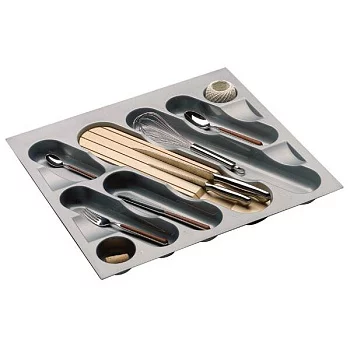 Ёмкость в базу 600 для столовых приборов, цвет серый металлик