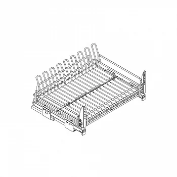 Ellite Сушка выдвижная в нижнюю базу 600, с доводчиком, отделка орион серый