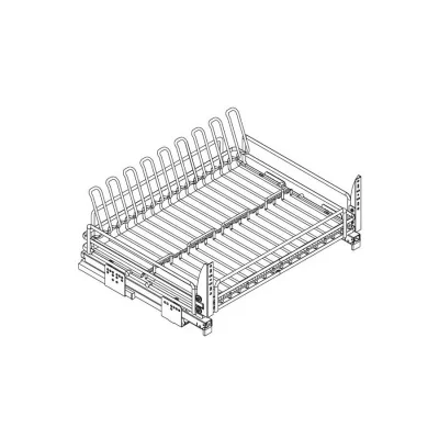 Ellite Сушка выдвижная в нижнюю базу 600, с доводчиком, отделка орион серый