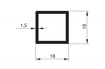 SmartCube Профиль основной, L=5000, отделка черная