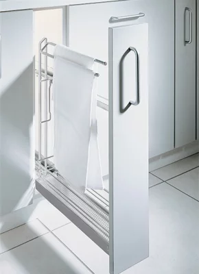 Kessebohmer: Бутылочница с полотенцедержателем отделка «ТИТАН» для фасада шириной 150 мм