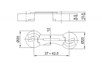 Стяжка двойная, d.20 мм