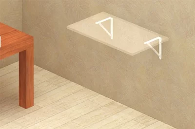 Менсолодержатель складной, L=200мм, отделка белая: MN188.200.51.CNF