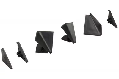 Комплект угловых элементов для треугольного бортика 55\54, цвет черный