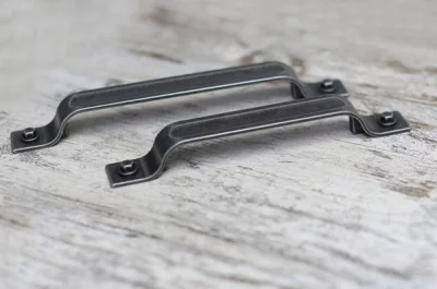 Ручка-скоба 160мм, отделка железо античное черное