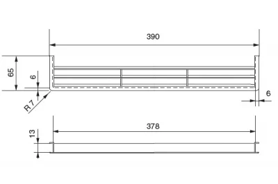 Вентиляционная решётка для цоколя, цвет бежевый