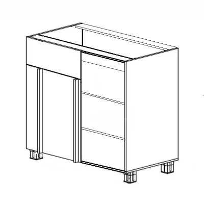 Корпус переходной (2 полки+ Ф/П) 950*560*920