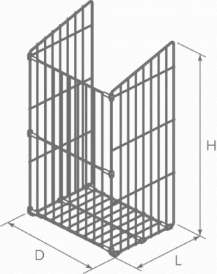 GTV: Корзина для нижнего белья шир. 330мм гл.300мм, белый KO-KBL400G1-10