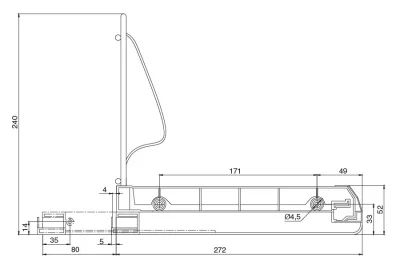 Сушка Ellite 1-уровневая в базу 600/16 с подсветкой, отделка сталь, поддон пластик