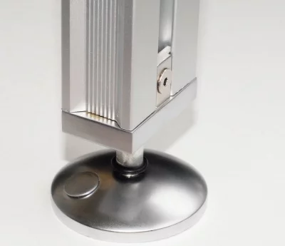 ITKT: Крепление пол/потолок с фиксирующим винтом, серебро