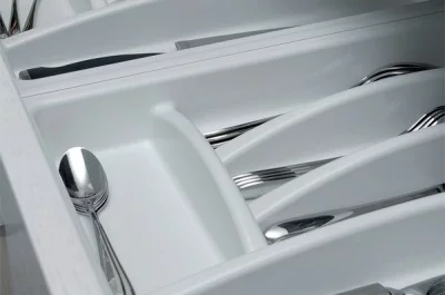 Ёмкость в базу 300-350 для столовых приборов, цвет белый