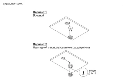 Светильник LED Round Ring, 1.5W, 6000K, отделка золото глянец