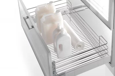 Сетка в базу 1200 выдвижная с доводчиком, отделка хром