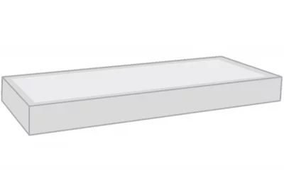 Полка-светильник Just-50, 900х200 мм, 22W (6400 K) алюминий натуральный + стекло