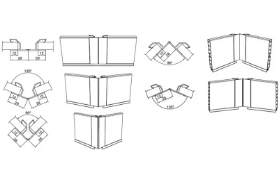73 Угол универсальный для цоколя ПВХ, L=660, орех морёный