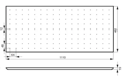 Многофункциональная панель в базу 1200, МДФ/ламинат венге