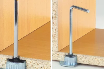 Ножка врезная с металлическим подпятником