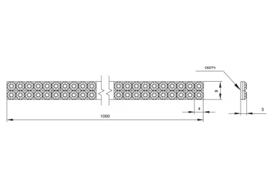 Профиль декоративный M149, L=1000 мм, отделка черный глянец