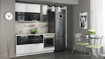 Кухонный гарнитур длиной - 180 см (со шкафом НБ)