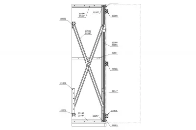 Concepta 30 Комплект фурнитуры для 1-ой двери (30кг/Н1851-2500мм)
