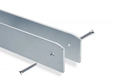 Комплект торцевых профилей L=620, алюминий (правый+левый+шурупы)