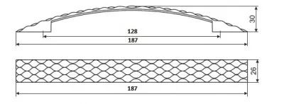 Gamet: Ручка металлическая модерн - UU40-0128-G0004