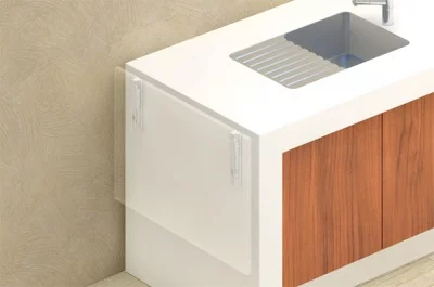 Менсолодержатель складной, L=300мм, отделка белая