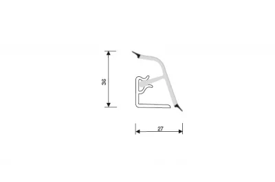 106.Бортик овальный L=3700, брион глянец