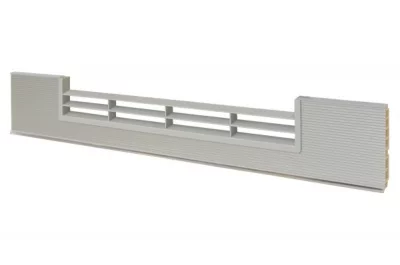 0100 Решётка вентиляционная для цоколя ПВХ H.100, L=600, под рифлёный алюминий