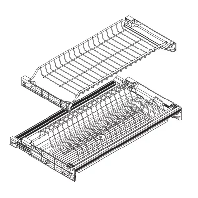 Комплект №6: Кухонный набор из сушки для посуды и лотка для приборов в корпус 600 мм
