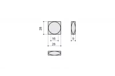 Ручка-кнопка отделка хром глянец