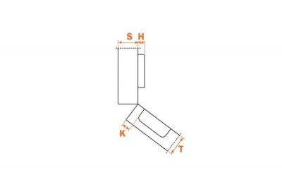 Петля 37" угловая с доводчиком
